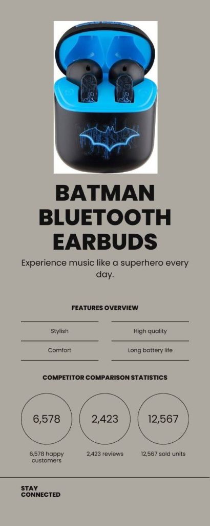 Batman Bluetooth earbuds