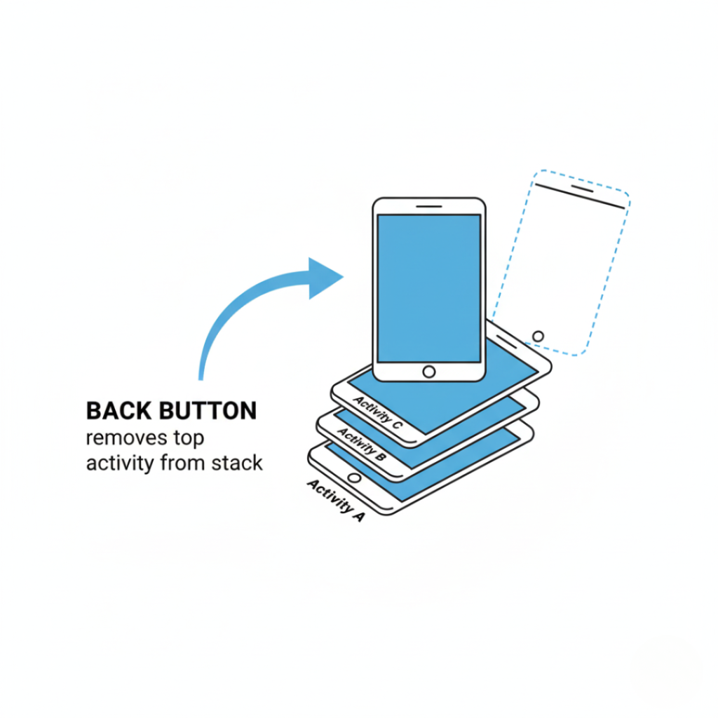 Android activity back stack diagram