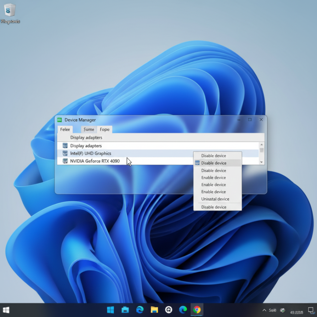 Display Adapters and NVIDIA GPU options
