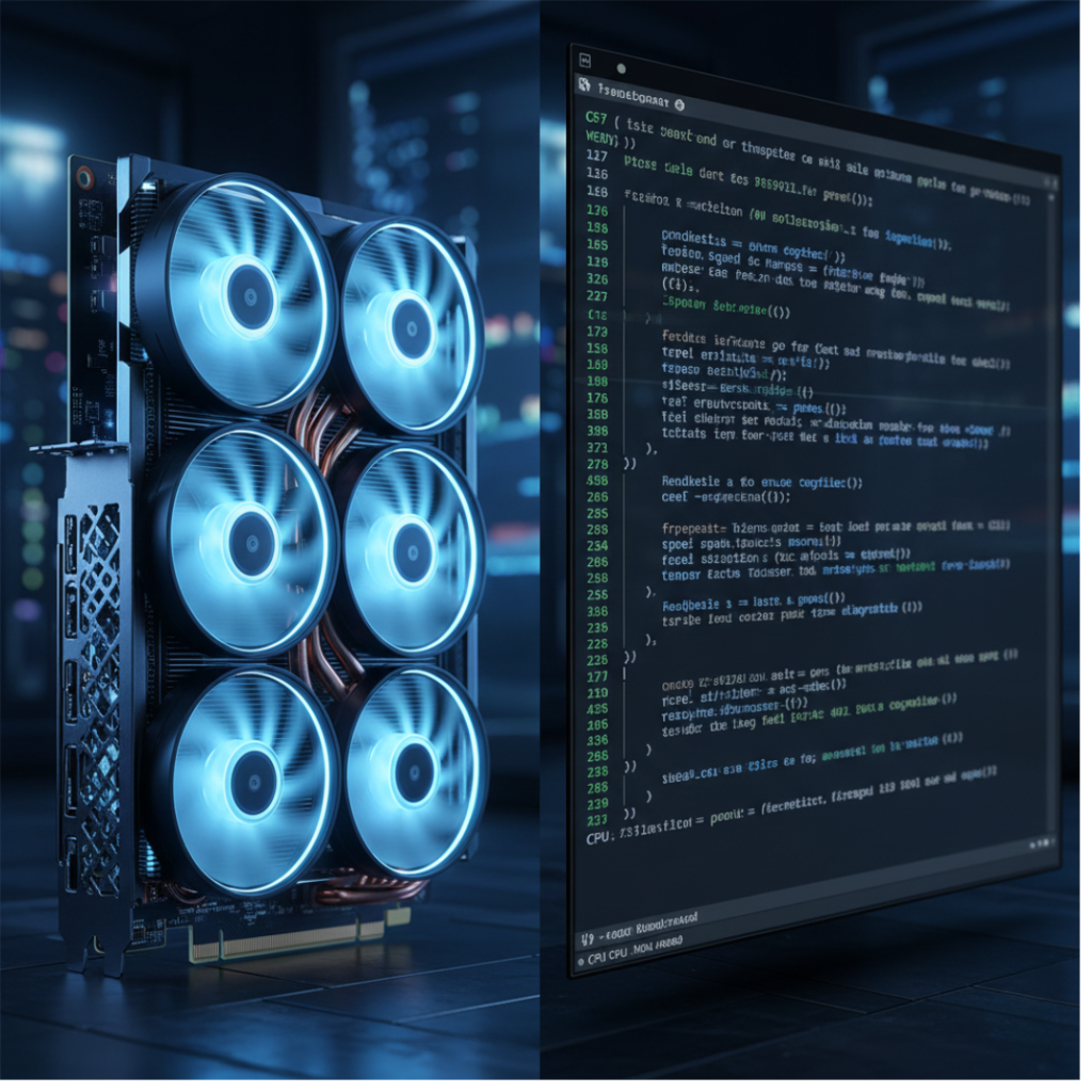 Hardware GPU versus software graphics renderer comparison