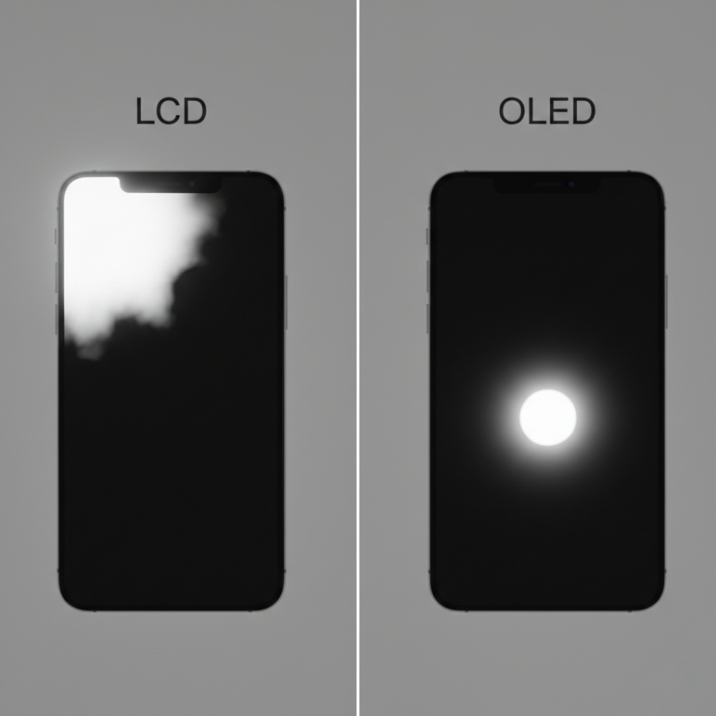 LCD backlight bleed vs OLED pixel degradation comparison