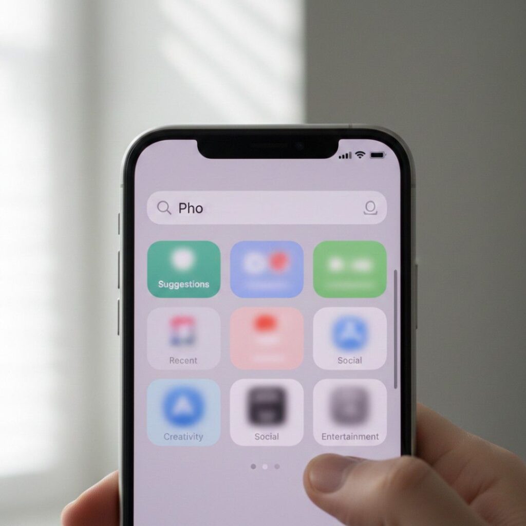 Screenshot-of-iPhone-App-Library-search-showing-how-to-unhide-apps-on-iPhone