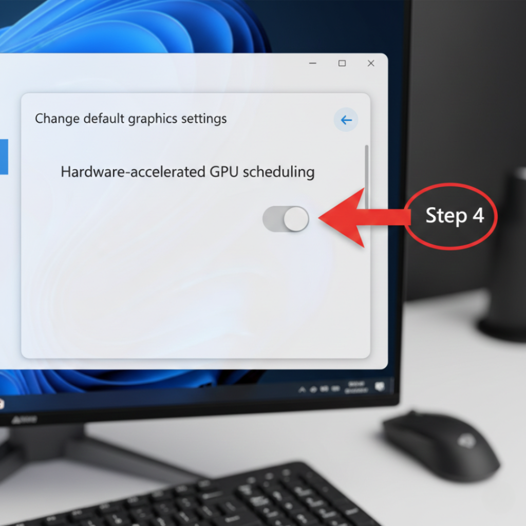 Windows 11 hardware-accelerated GPU scheduling turned off in graphics settings