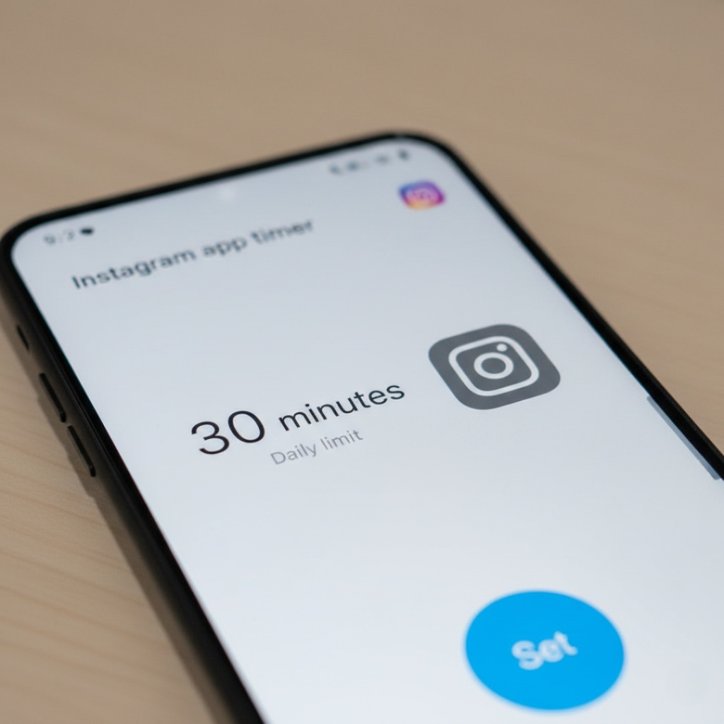 daily limit set for social media app