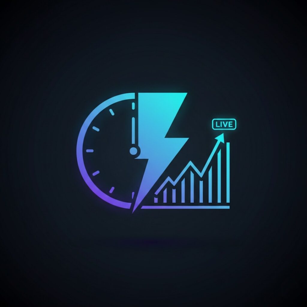 real time data decision making concept illustration