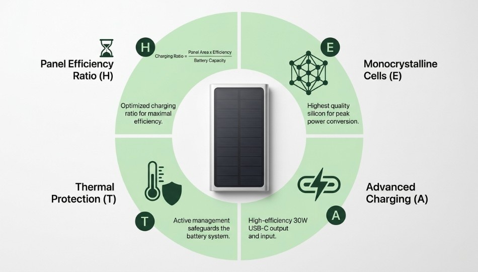 A clean flat-lay infographic product shot