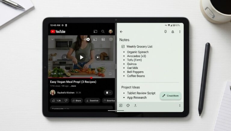 Android Tablet Split Screen